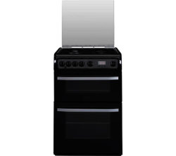 HOTPOINT  DSG60K 60 cm Gas Cooker - Black & Stainless Steel